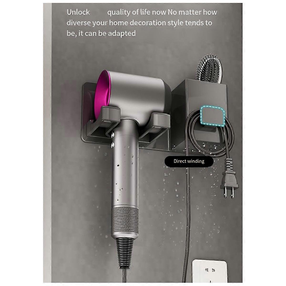 パンチングなしのヘアドライヤーホルダー収納ラックに適しています