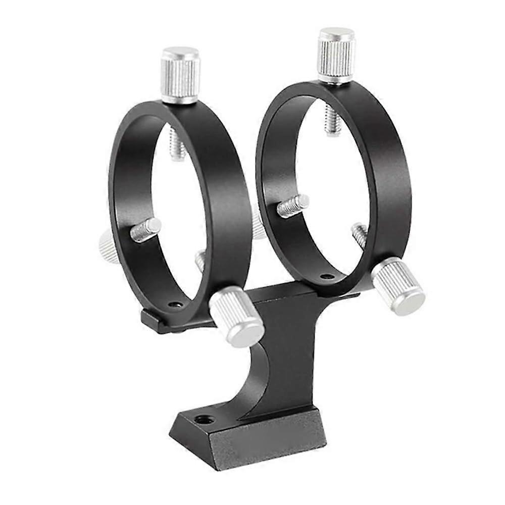 Adjustable Finder Bracket 50Mm Double Ring 6-Point Screw Guidescope Mount for Astronomical Telescope(Black)