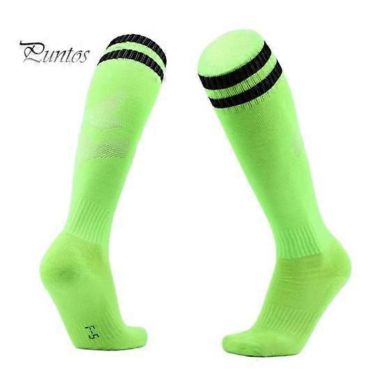 1 זוג גרבי כדורגל פסים בגובה הברך נגד החלקה פתילת לחות למתוח ילדים נוער ספורט אתלטי כדורגל כרית דחיסה גרבי צינור גבוה