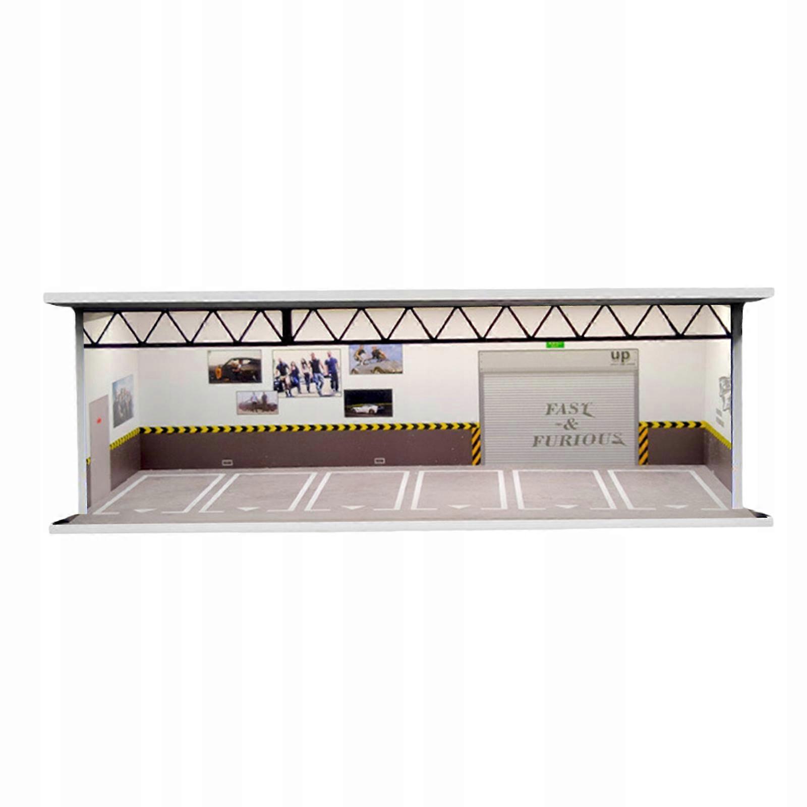 Vitrine de parking avec éclairage à l'échelle 1/64, collection d'objets de collection A