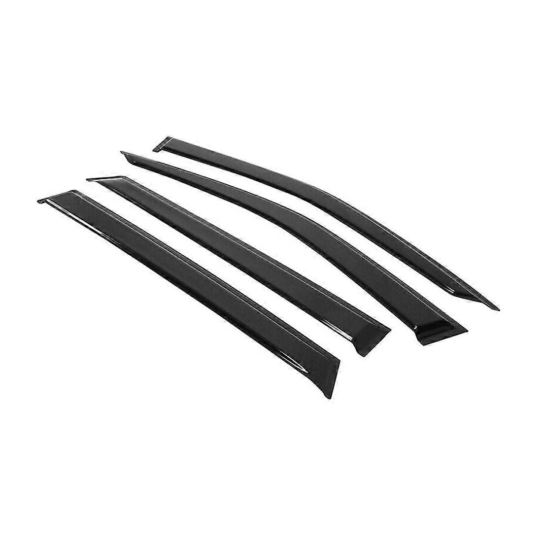 Front Rear Window Visor Acrylic Rain Guard Deflector 4pcs for Kia for Sorento 2mmSize Black Slim Style Unfinished FZWDKSO21