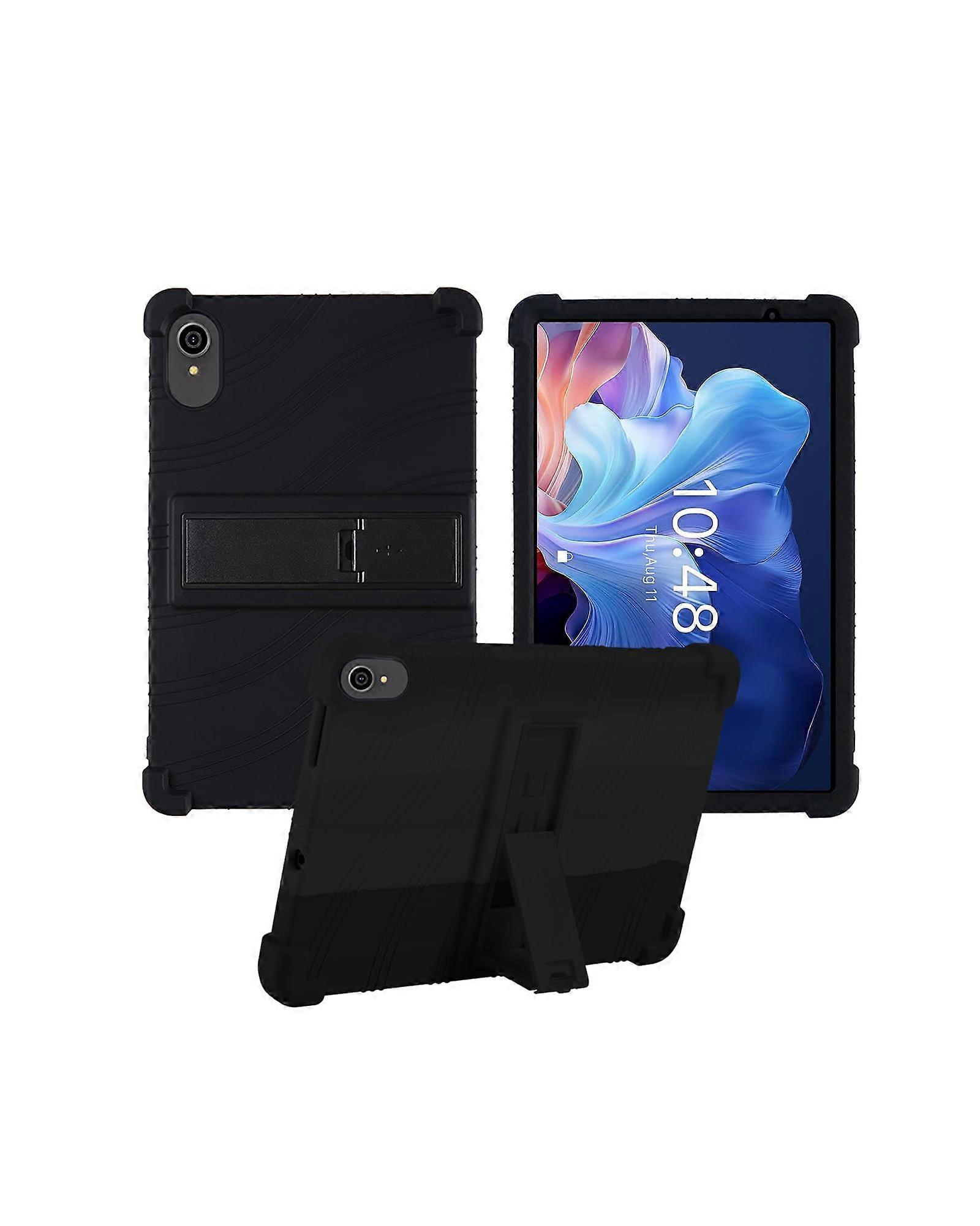 ApoloSign EP103A 10.1 Inch Tablet Case, Soft Silicone Shockproof Kids Friendly with Adjustable Stand, Black