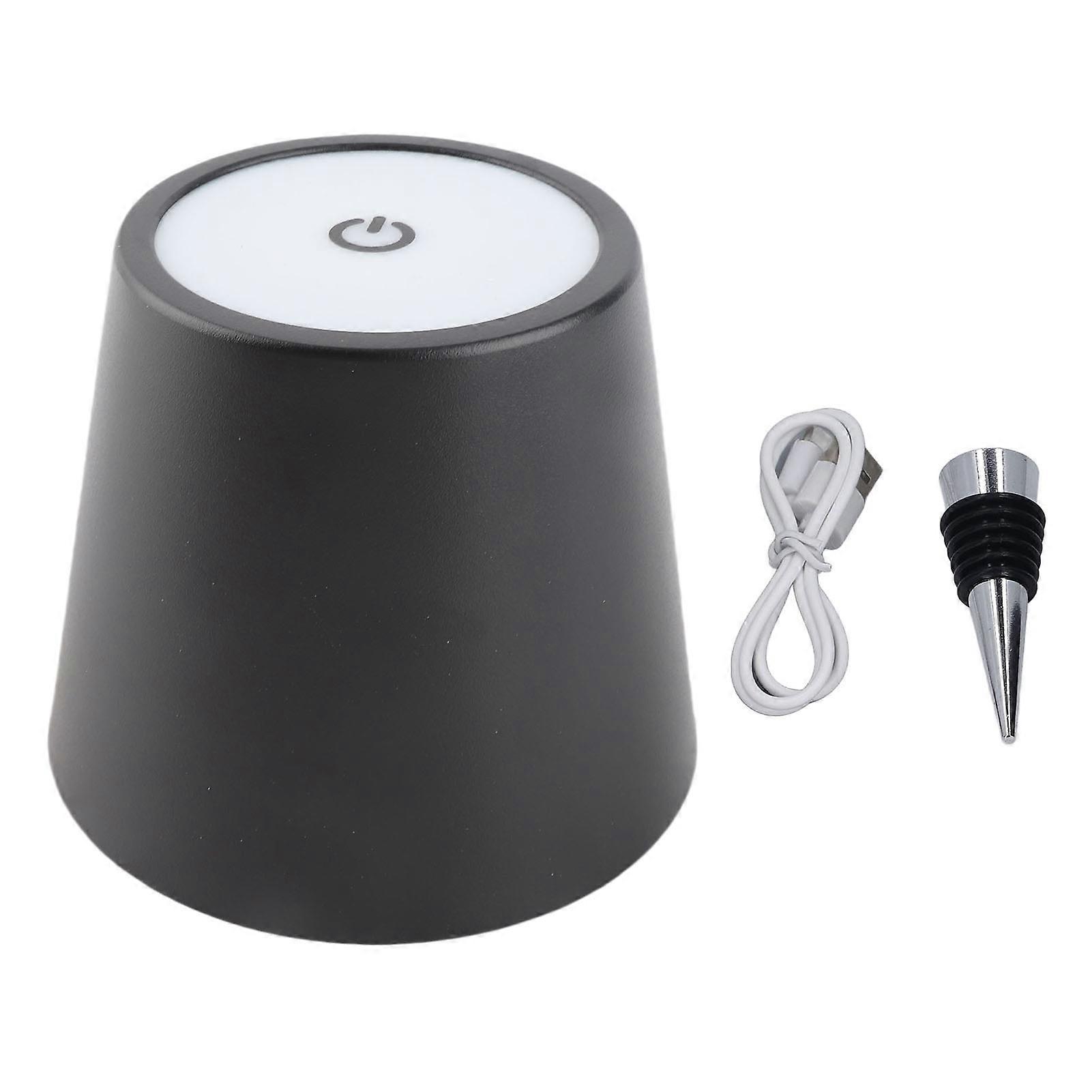 Cordless Lamp 3 Color Temp RGB Stepless Dimming Rechargeable Touch LED Wine Bottle Light for Bar Restaurant