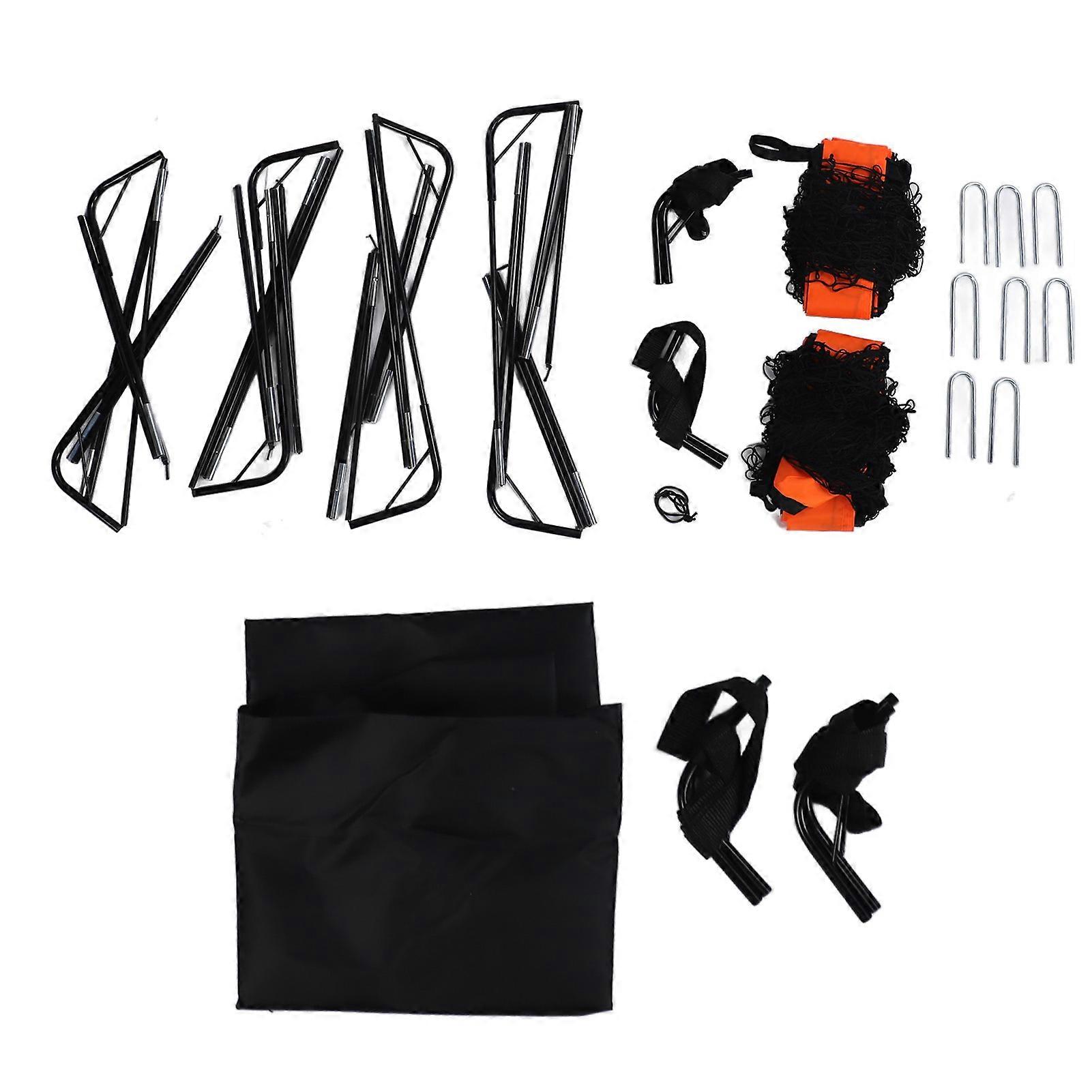 Foldable Soccer Set Rectangle Easy to Install Multifunction Portable Football Goal Net for Kids Children