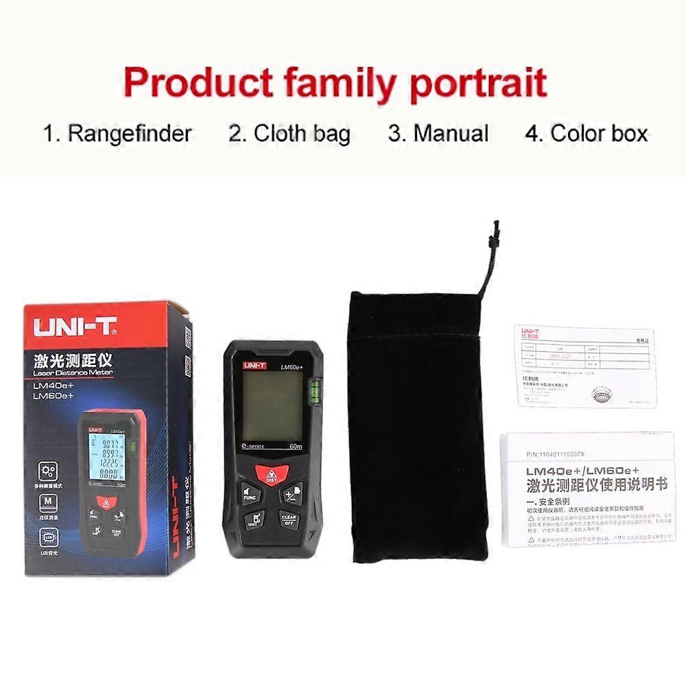 UNI-T LM40e+ LM45E LM50e LM60e Laser Rangefinder Digital Laser Distance Meter Measure Tape laser Electronic Ruler Range Finder