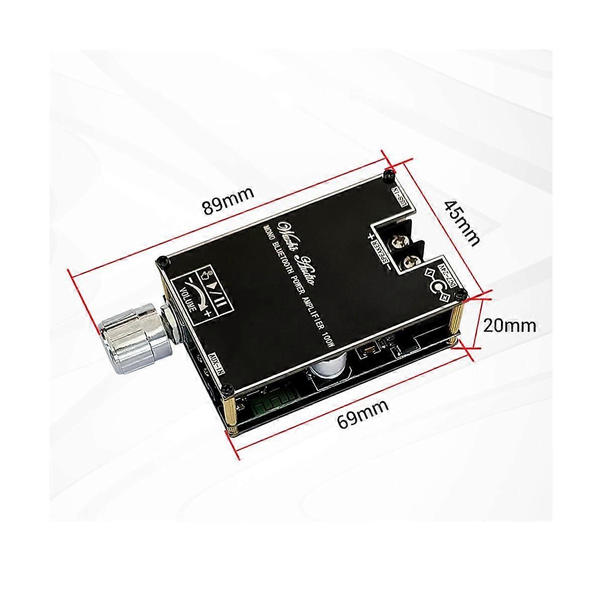 Mono-100-W-Bluetooth-Audioverstärkerplatine mit TWS-Box-Funktion TPA3116D2 BT5.1-Stereo-Audiomodul DC7-24V -1001B