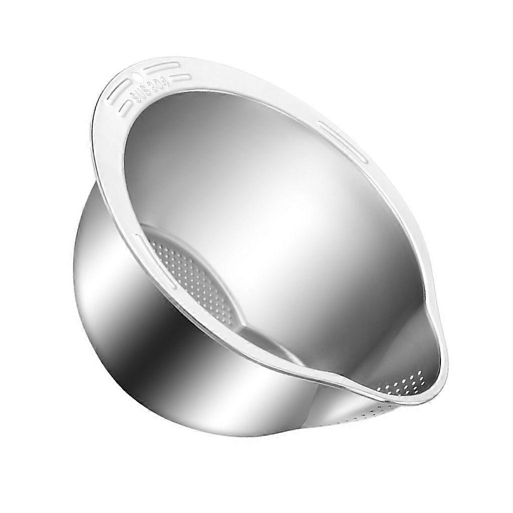Rusts Resistant Stainless Steel Rice Strainer Bowl for Efficient Meal Preps