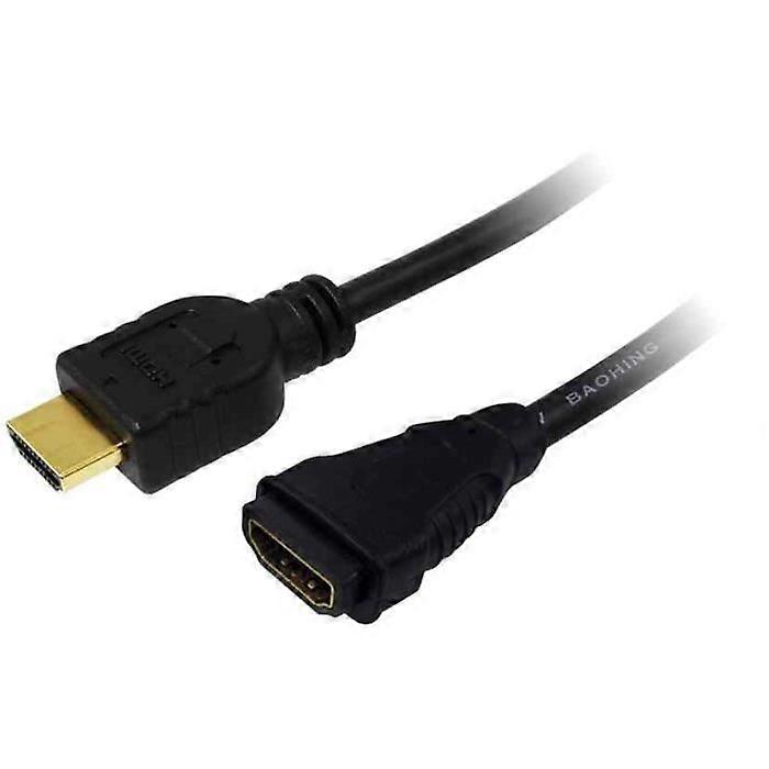 HDMI extension cable 1.4, black, 1.0m