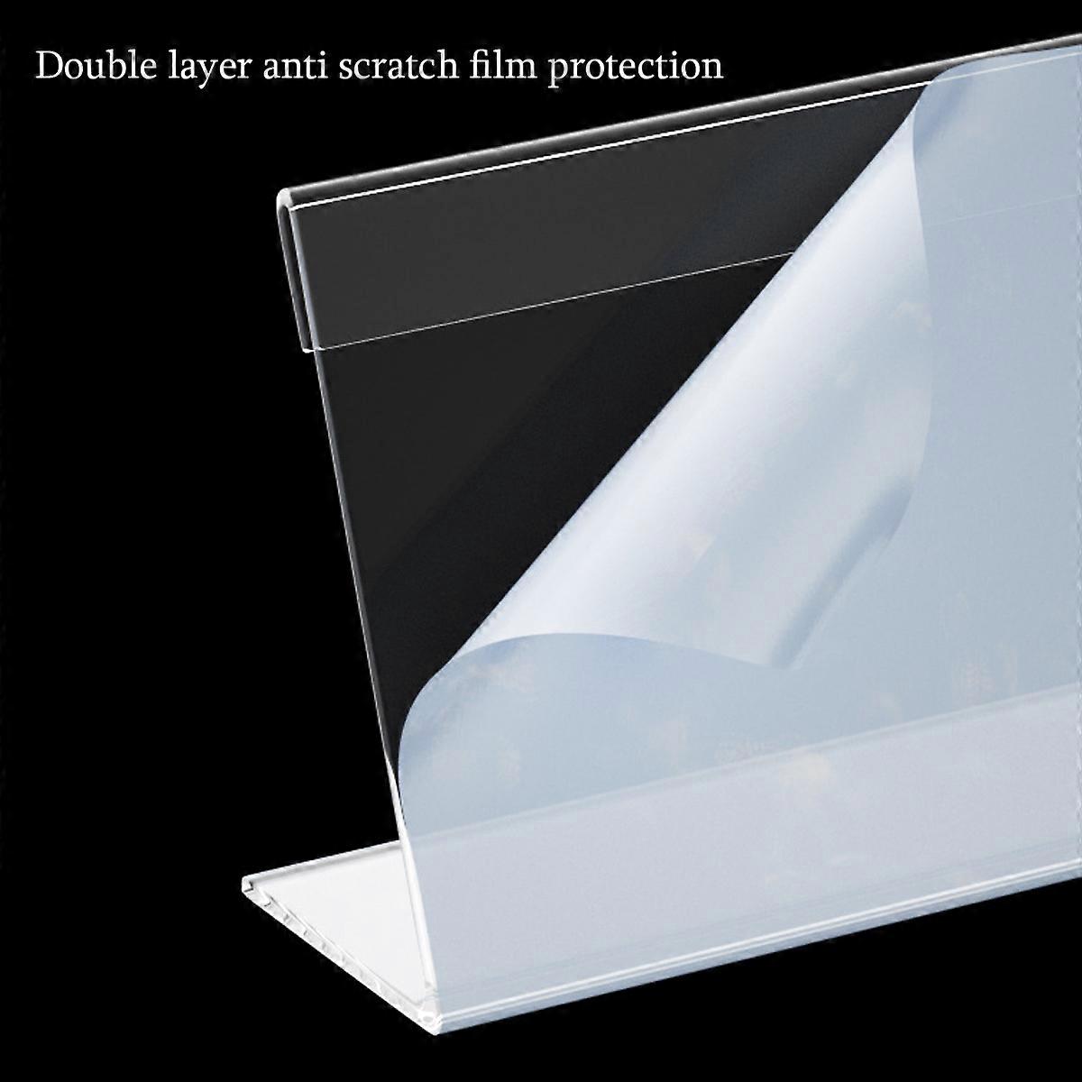 Business Card Holder Premium Acrylic L Shape Scratch Proof Sturdy Durable Business Card Display for Office Hotel MeetingCard Size 80x40mm