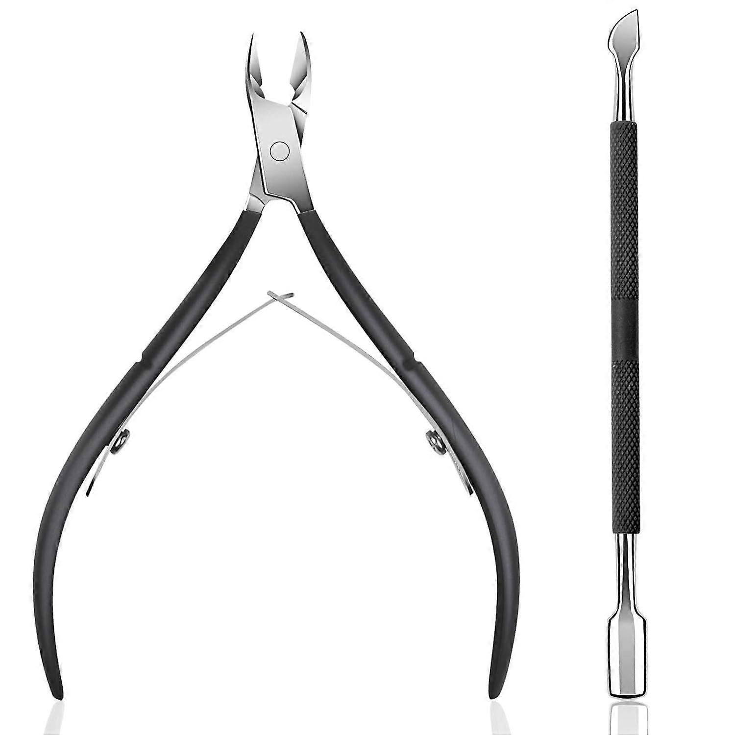 2025 Latest Model  Cuticle Trimmer with Cuticle Pusher Cuticle Nipper