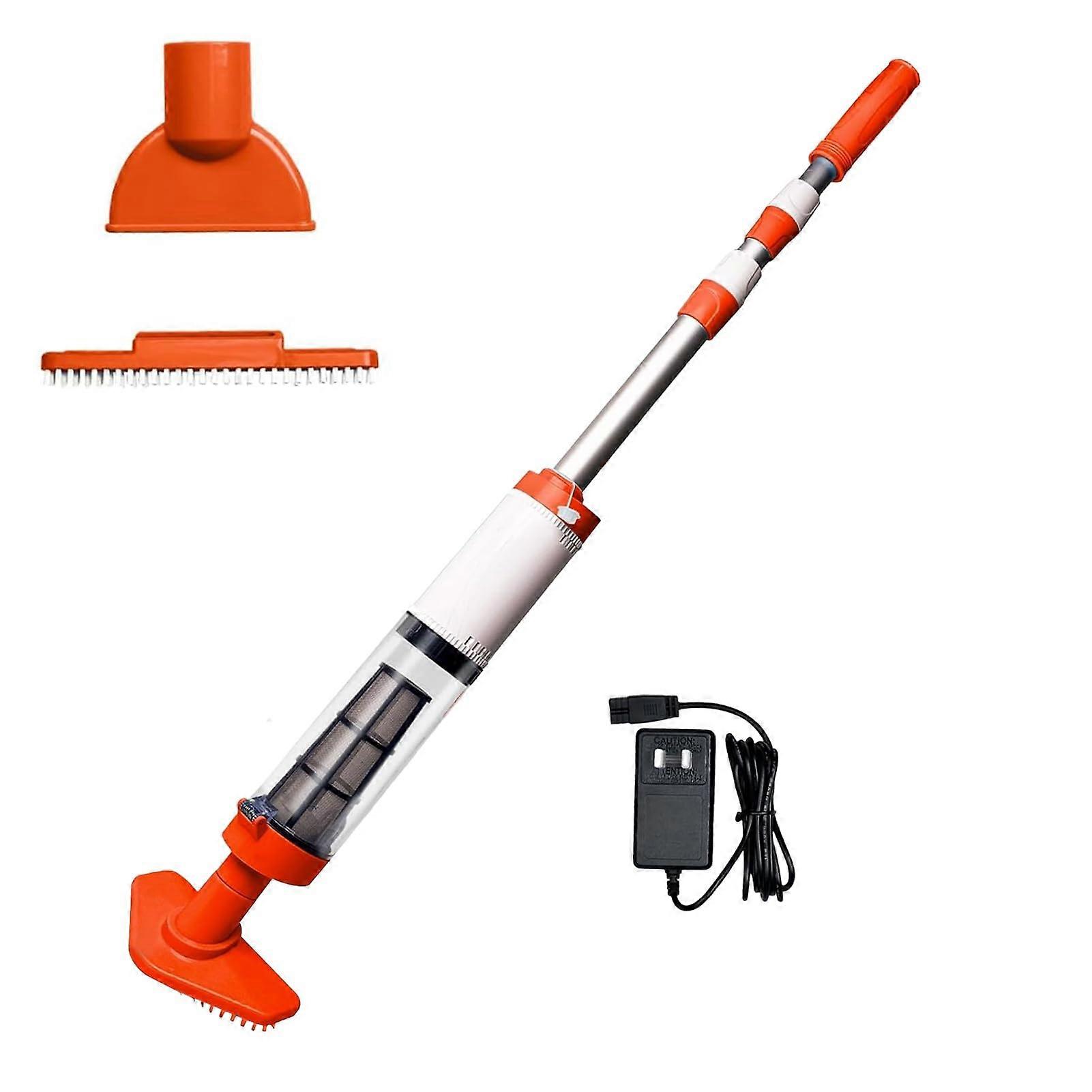 Handheld Pool Vacuum Cleaner Cordless Rechargeable Device with Powerful Motor and Roller Bristle Design for Above Ground Pools