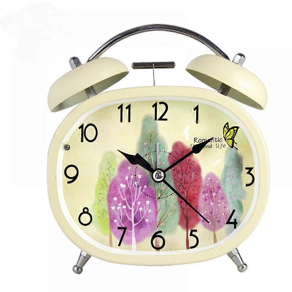 Alarm Clocks For Bedrooms, Square Alarm Clock , Student Home Decoration Desktop Clock(Light Green)