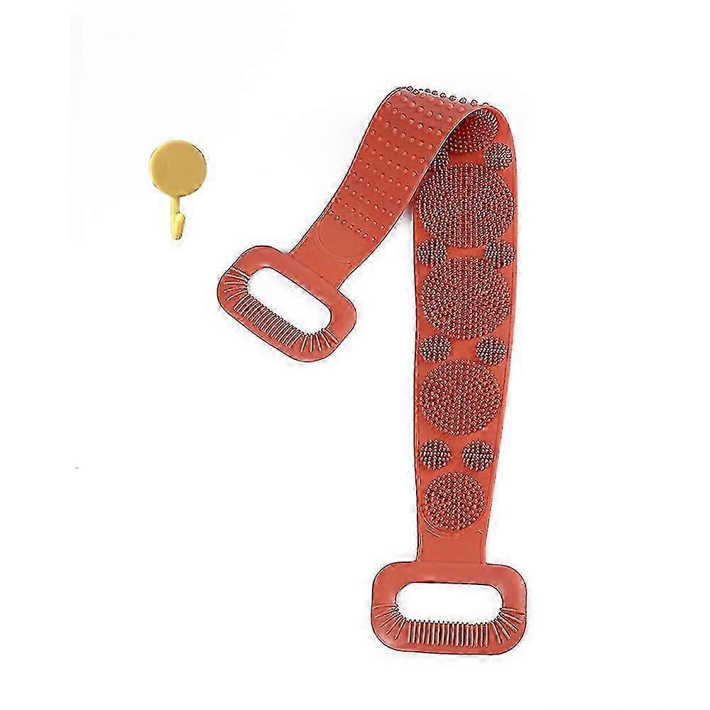 Silicone Back Scrubber Belt Extra Long-double-sided Bath Scrub Strap