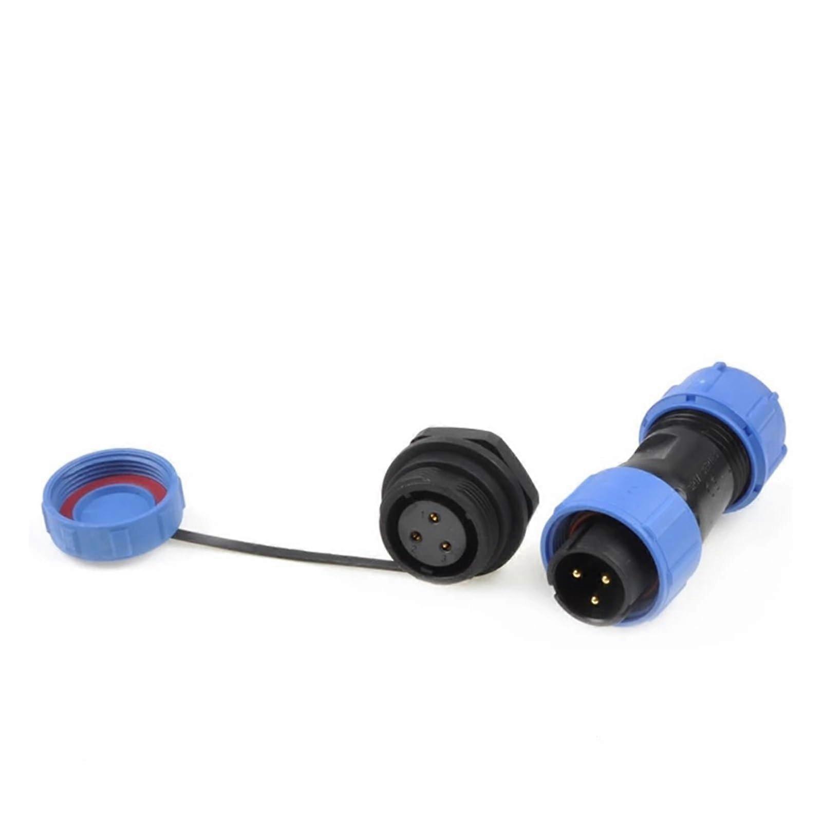 SP17 IP68 Connector Cable Wire Socket Male and Female Butt nut Type 2 3 4 5 7 9 pin Panel Mount Aviation(Nut Type,KL44b)