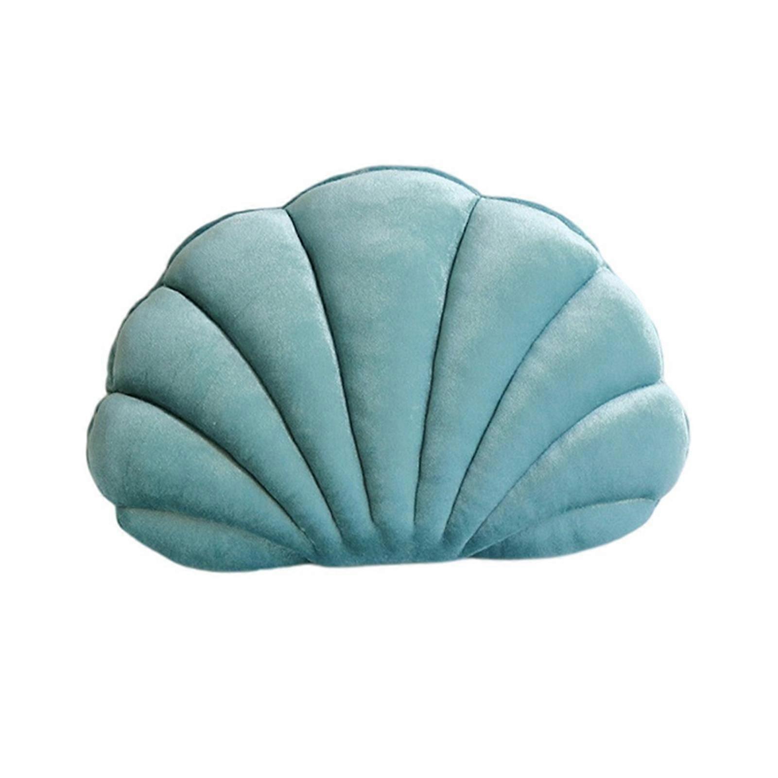 3D Velvet Shell Pillow Soft Insert Seashell Ocean Beach Theme Throw Pillow Cozy Cushion for Home Sofa Office Couch