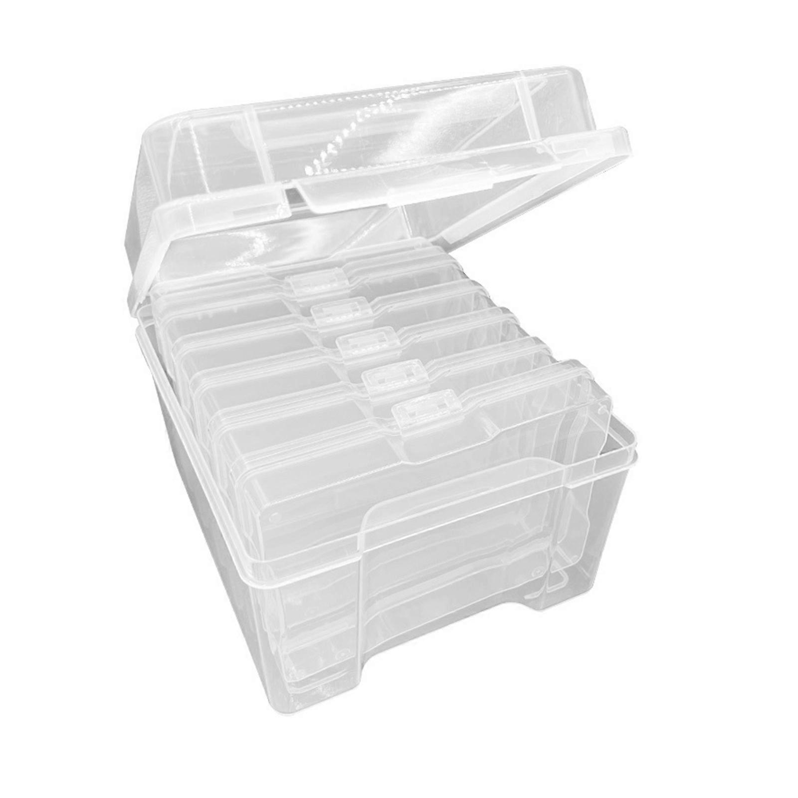 6 Schicht klare Angelköderbox Wasserdichte Angelwerkzeugbox Köder Koffer Organizer Kunststoff Angelausrüstung Aufbewahrungsbox