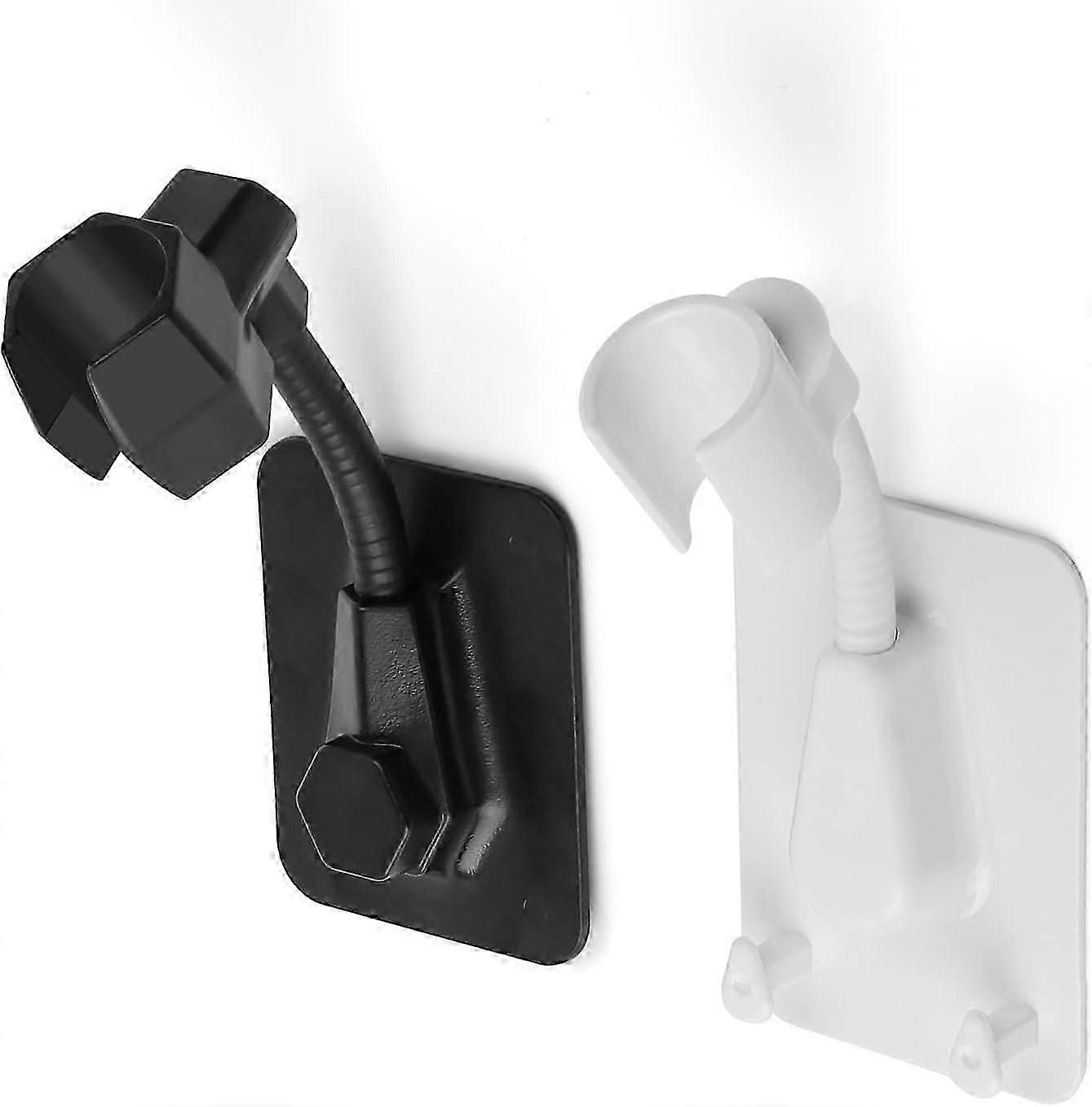 2 Stück Duschkopfhalter, Wandduschhalter weiß, schwarz 1