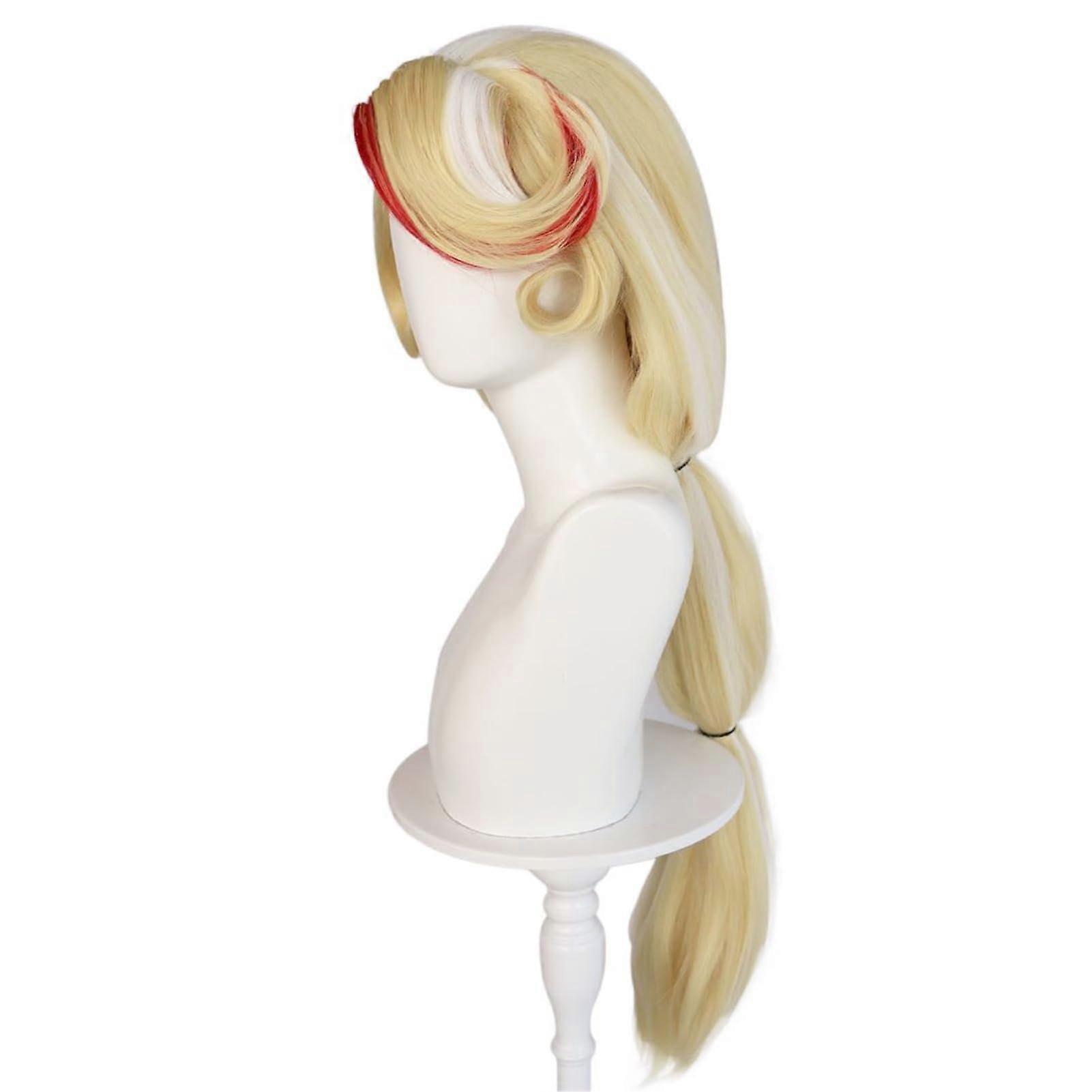 Big Braids Charlie Morningstar Cosplay Wig for Women - Mixed Color, Long Style, Halloween Costume Accessory