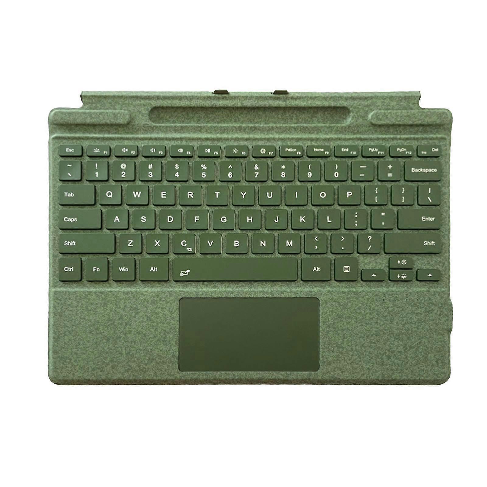 for Surface Pro Tablets Keyboards Wirelessly Touchpad Bluetoothcompatible with Backlights for Surface Pro 8/9 Tablets  Green
