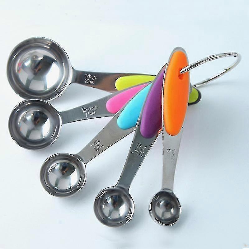 Set di 10 cucchiai e tazze in acciaio inossidabile, strumenti di cottura - Colore A