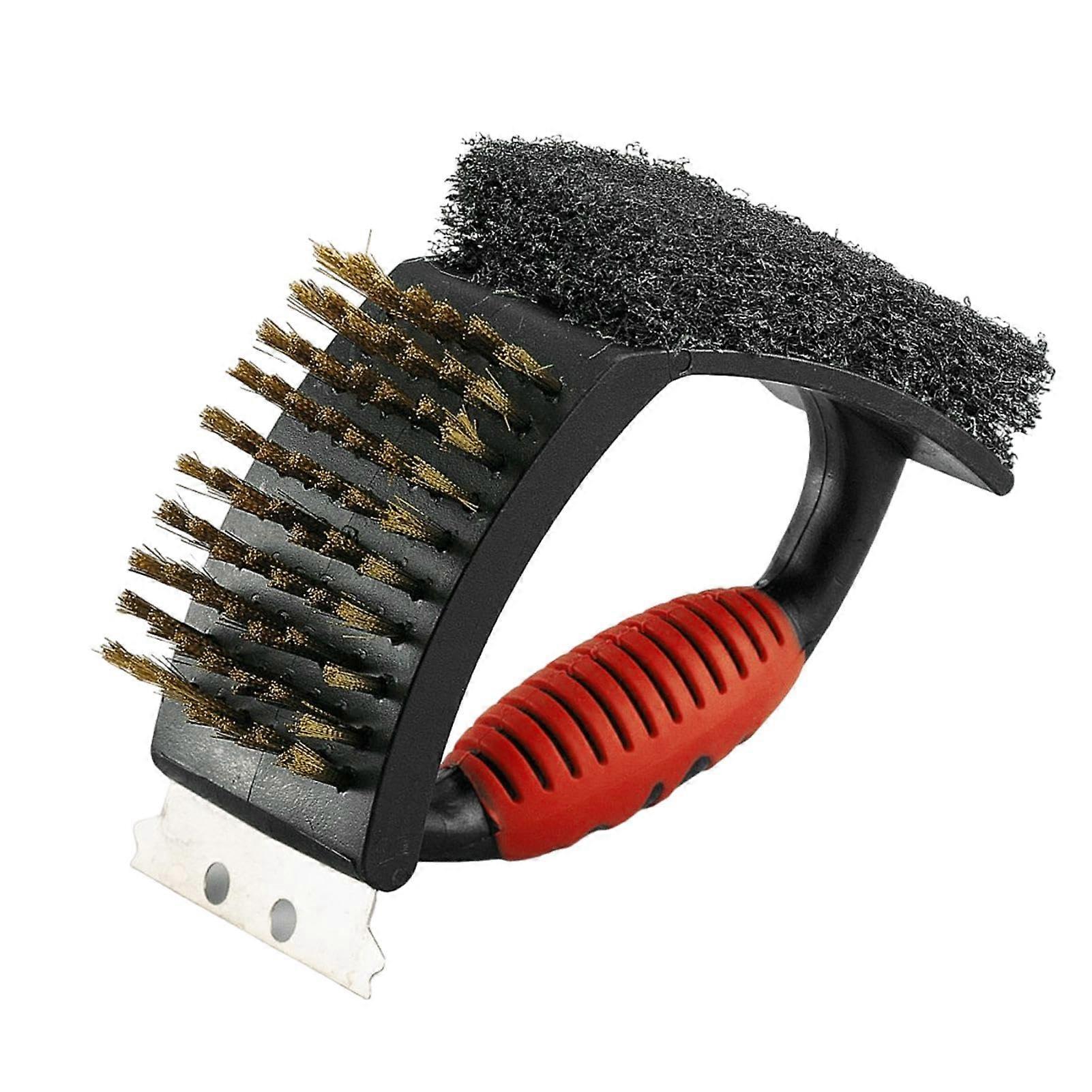 Grill Cleaning Brush With Ergonomic Handle And Scraper For BBQ Grills, Durable Cleaning Tool