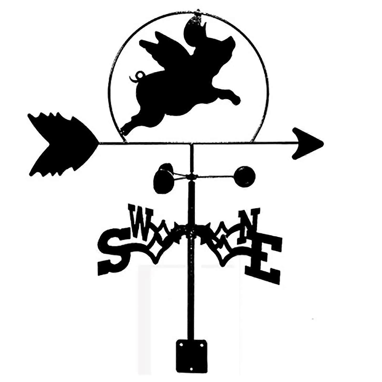 Farmhouse Weathervane Wind Direction Indicator with Corrosion Resistant Metal