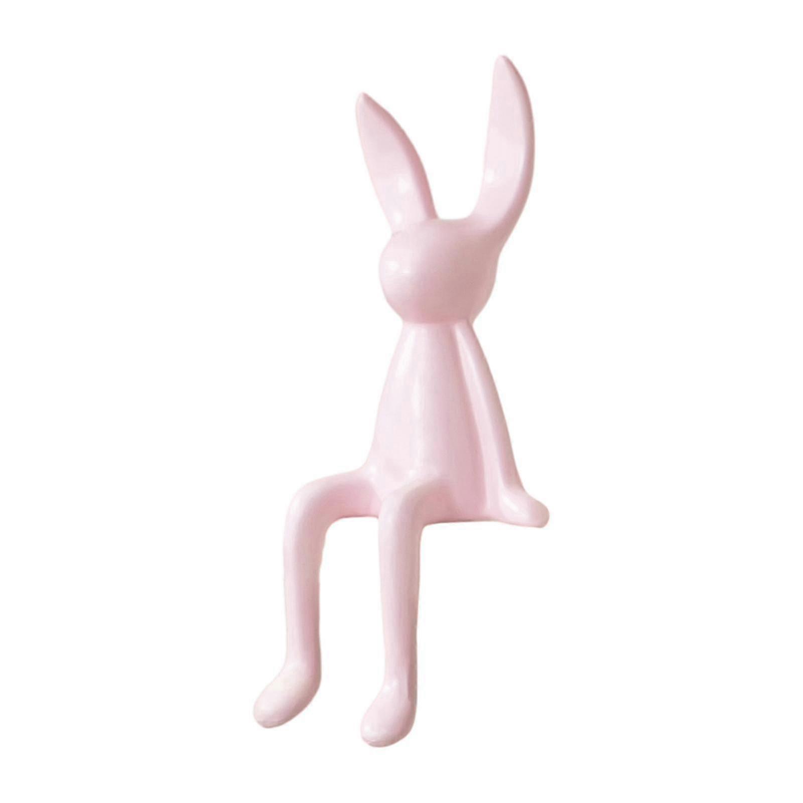 Abstract Animal Sculpture of a Sitting Rabbit Figurine, Decorative Ornament for Home, Hotel, and Bar Bookshelf Counter Display