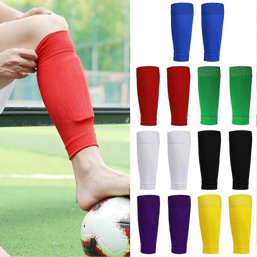 Adult yellow (F)$ football compression shin guards leg sleeves knitted shin guards