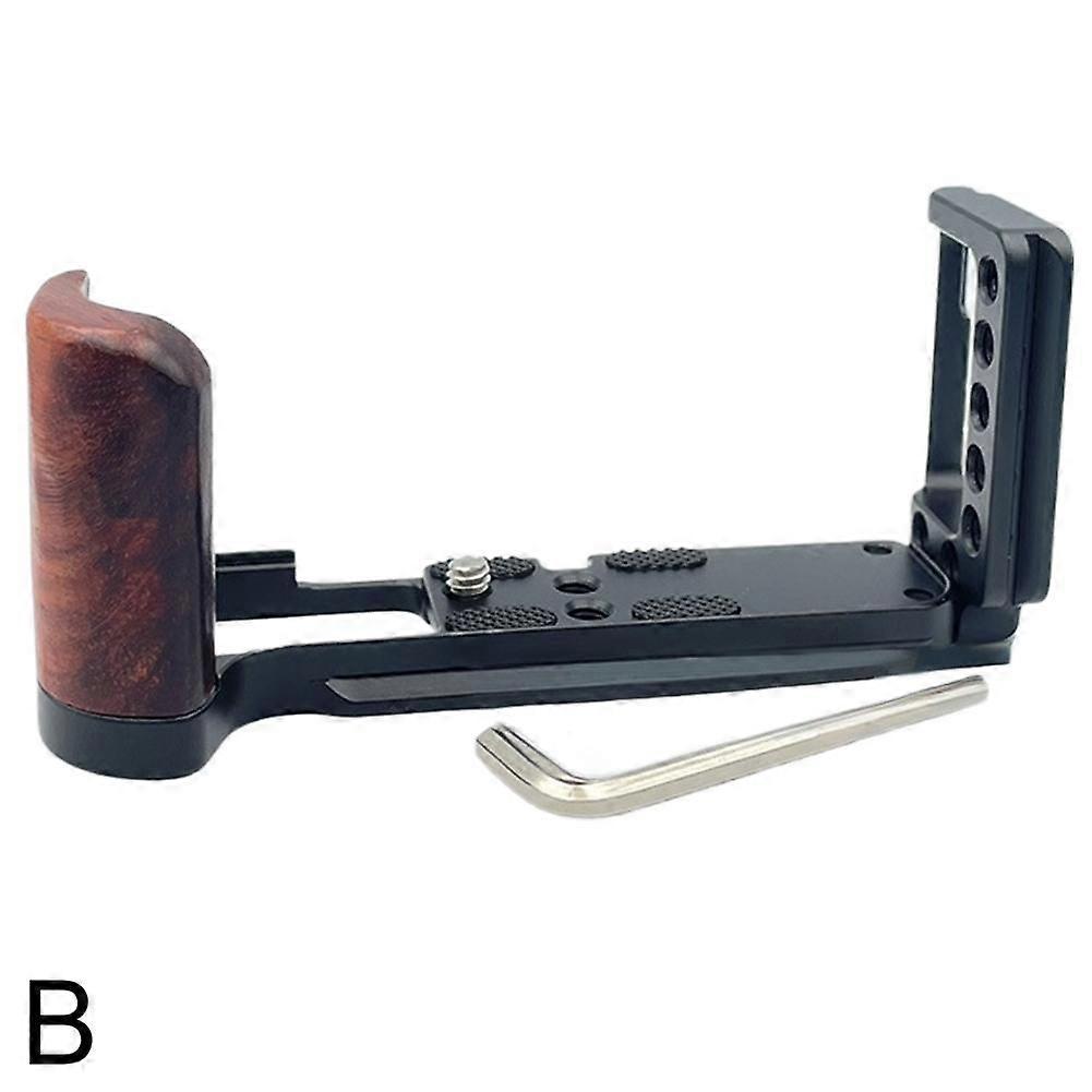 Black (B) $ Applicable to Fuji XT30 solid wood handle camera L-type quick release plate XT30II XT10 XT20 vertical shooting stabilizer