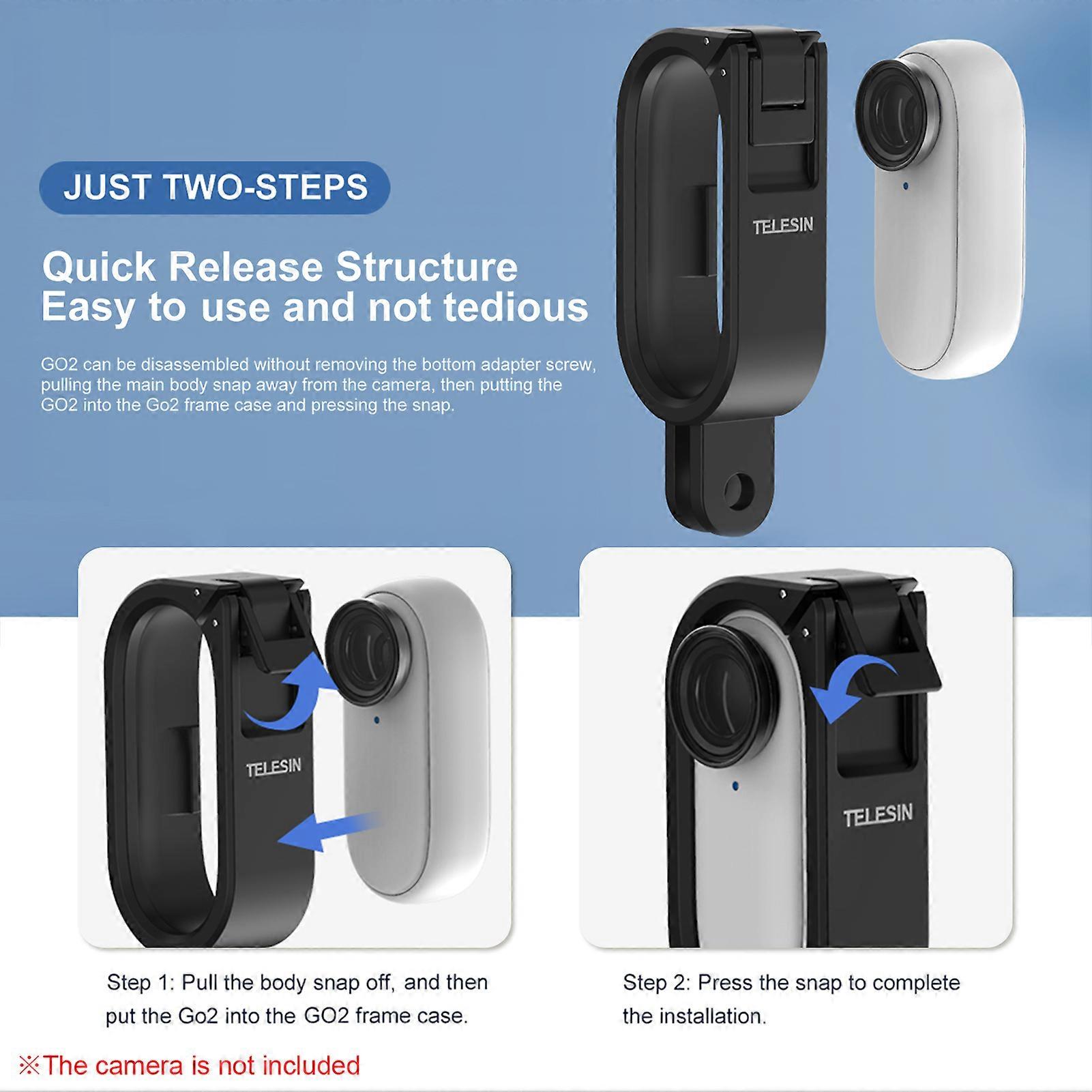 TELESIN Filter Kit for GO2 Camera with 4 Optical Filters + Frame Black