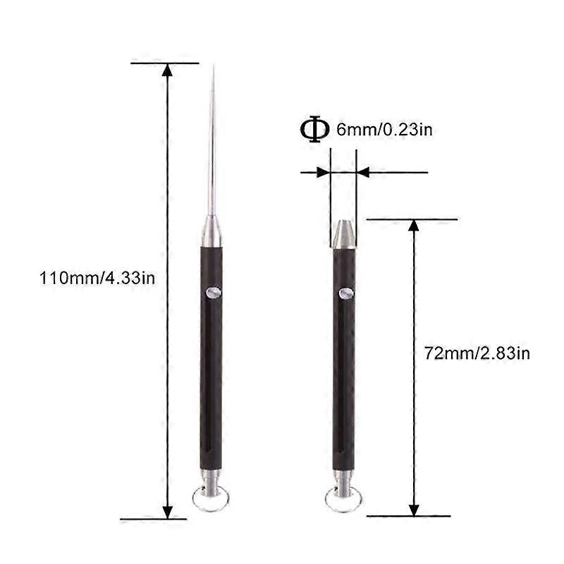 1Pc Edc Titanium Alloy Push-Pull Toothpick Portable Camping Survival Tool