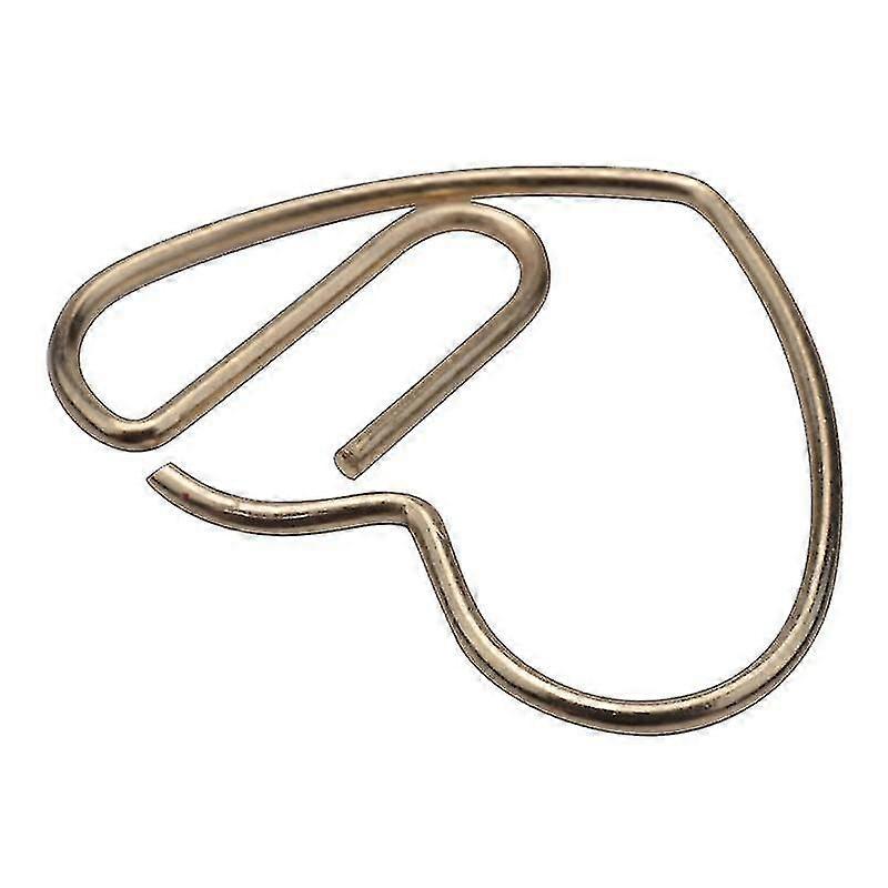 100pcsハートペーパークリップ金属ブックマークオフィススクールホームラブシェイプ