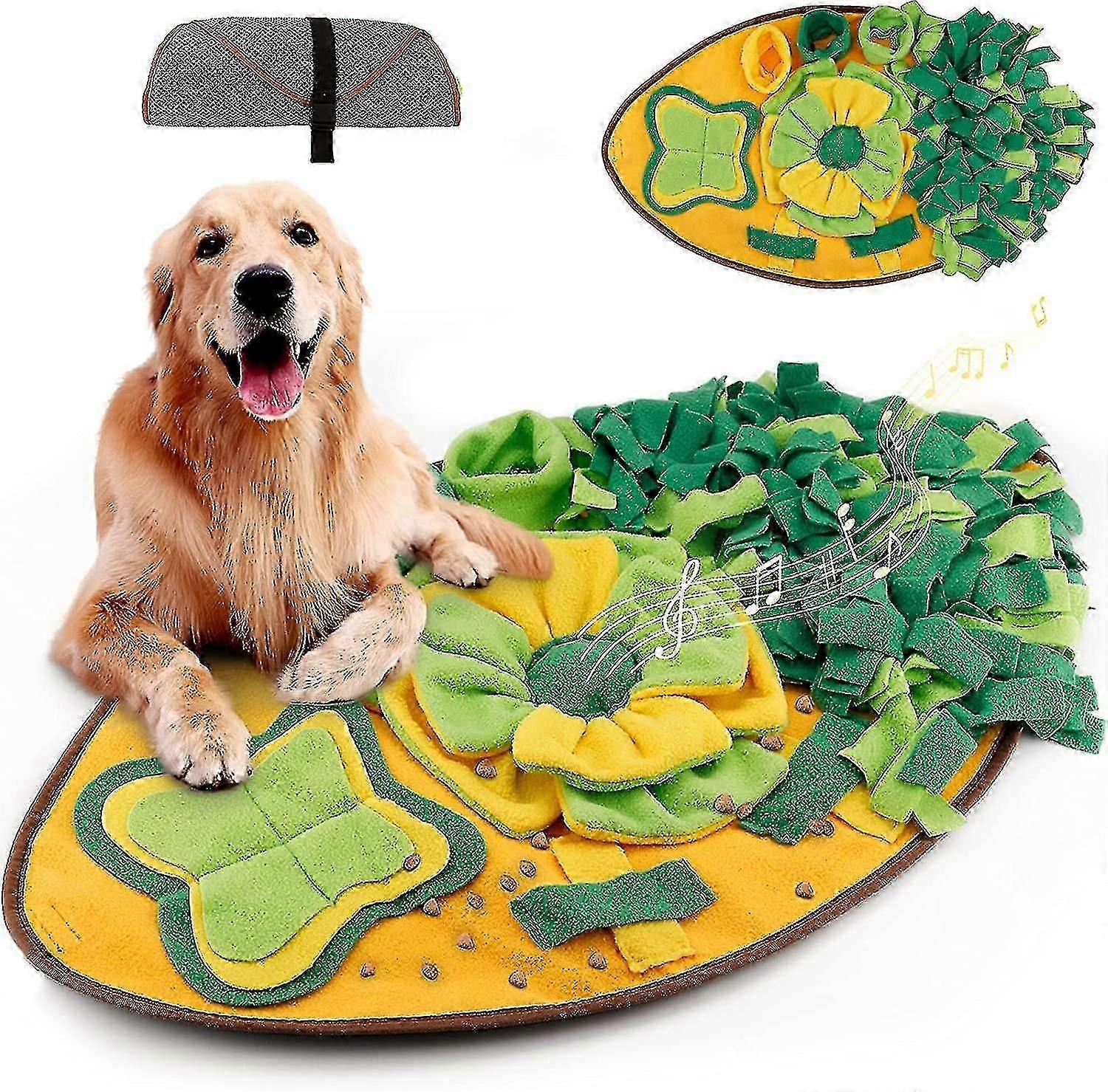 70x40cm Dog Sniffing Mat for Stress Relief, Slow Feeder Puzzle Toy with Digging Activity & Mental Stimulation