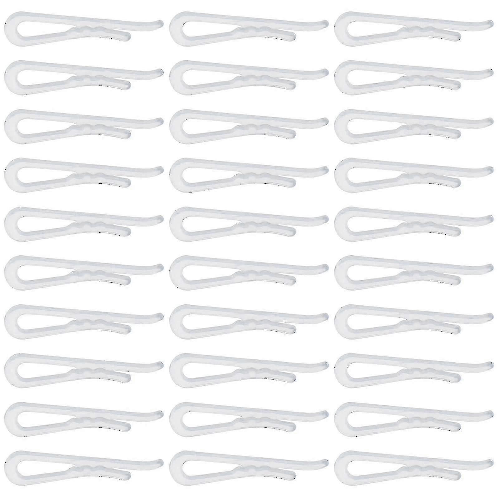200pcs Plastic Alligator Clips Garment Clips With Teeth Clear Clothes Pins For Ties Socks Pants Shirts Gwk
