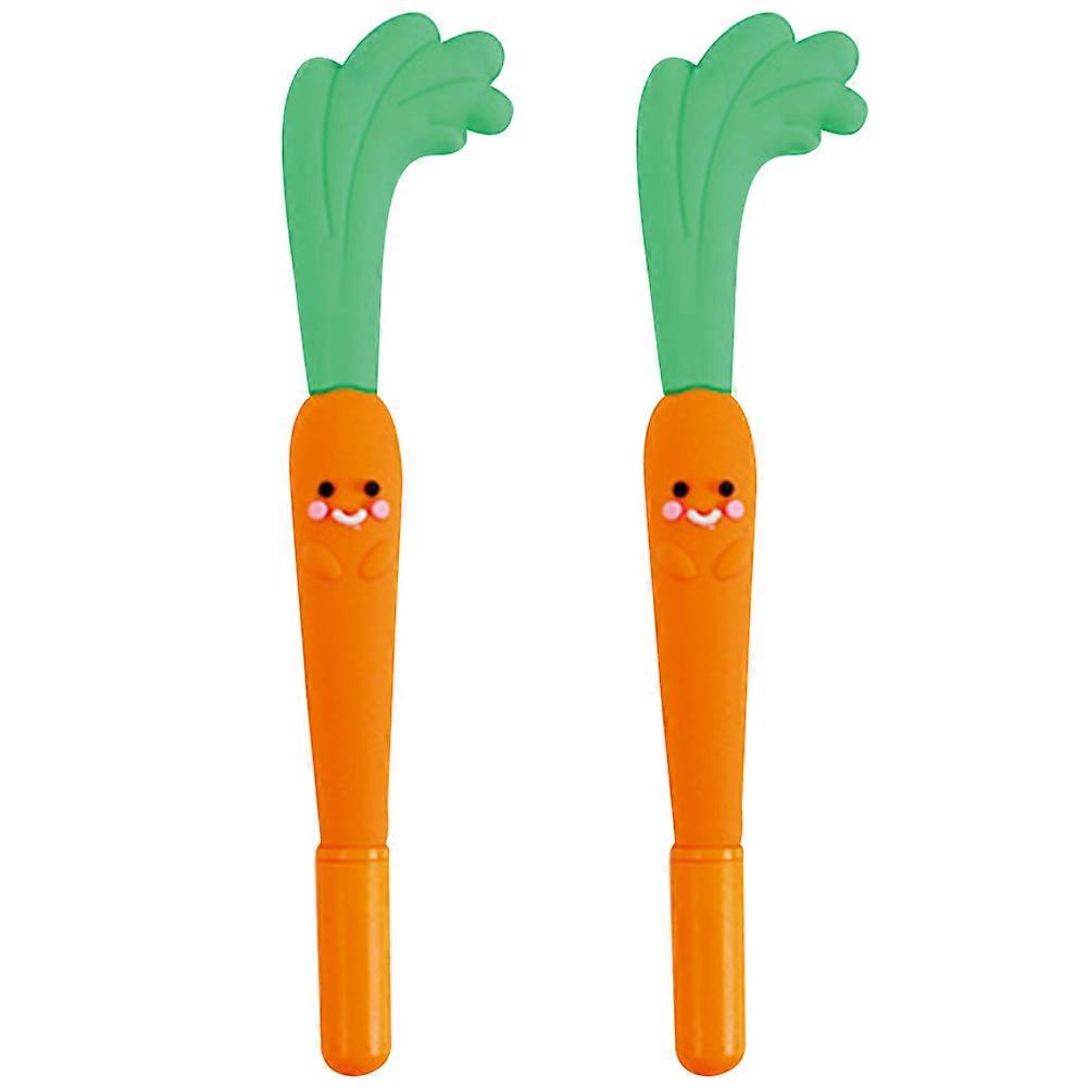 2pcs Adorable Carrot Gel Pens Cute Writing Pens for Students with Ergonomic Grip for Smooth and Comfortable Writing Fun Stationery for School