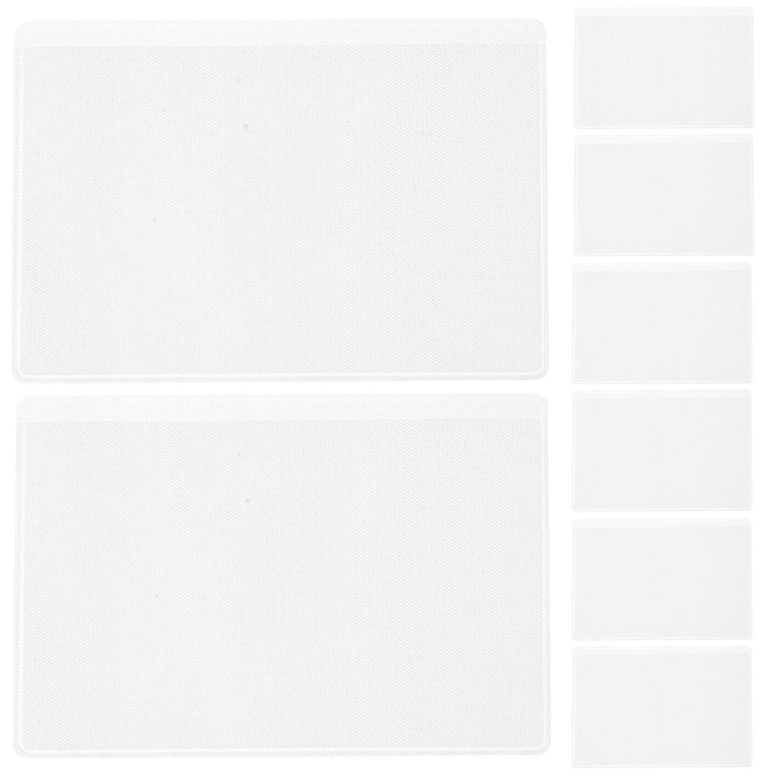 50pcs Lightweight Transparent Card Sleeves for ID Cards, Clear Badge Holders with Easy Access