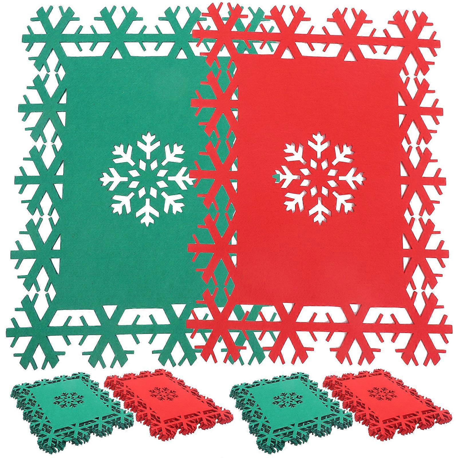 Here's a refined and professional product description for your **24pcs Christmas Placemats with Snowflake Pattern**:
🎄 **24 Pack Christmas