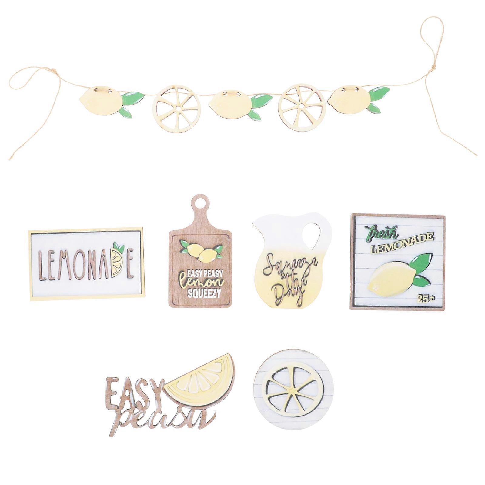 Farmhouse Tiered Tray Decor Lemon Themed Desk Ornaments Mini Style Home Decor 16x10cm