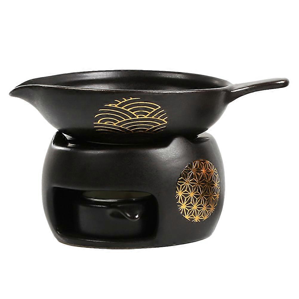 Tea Leaves Roaster Mini Burner Ceramic Round Practical For Afternoon Tea 1Set