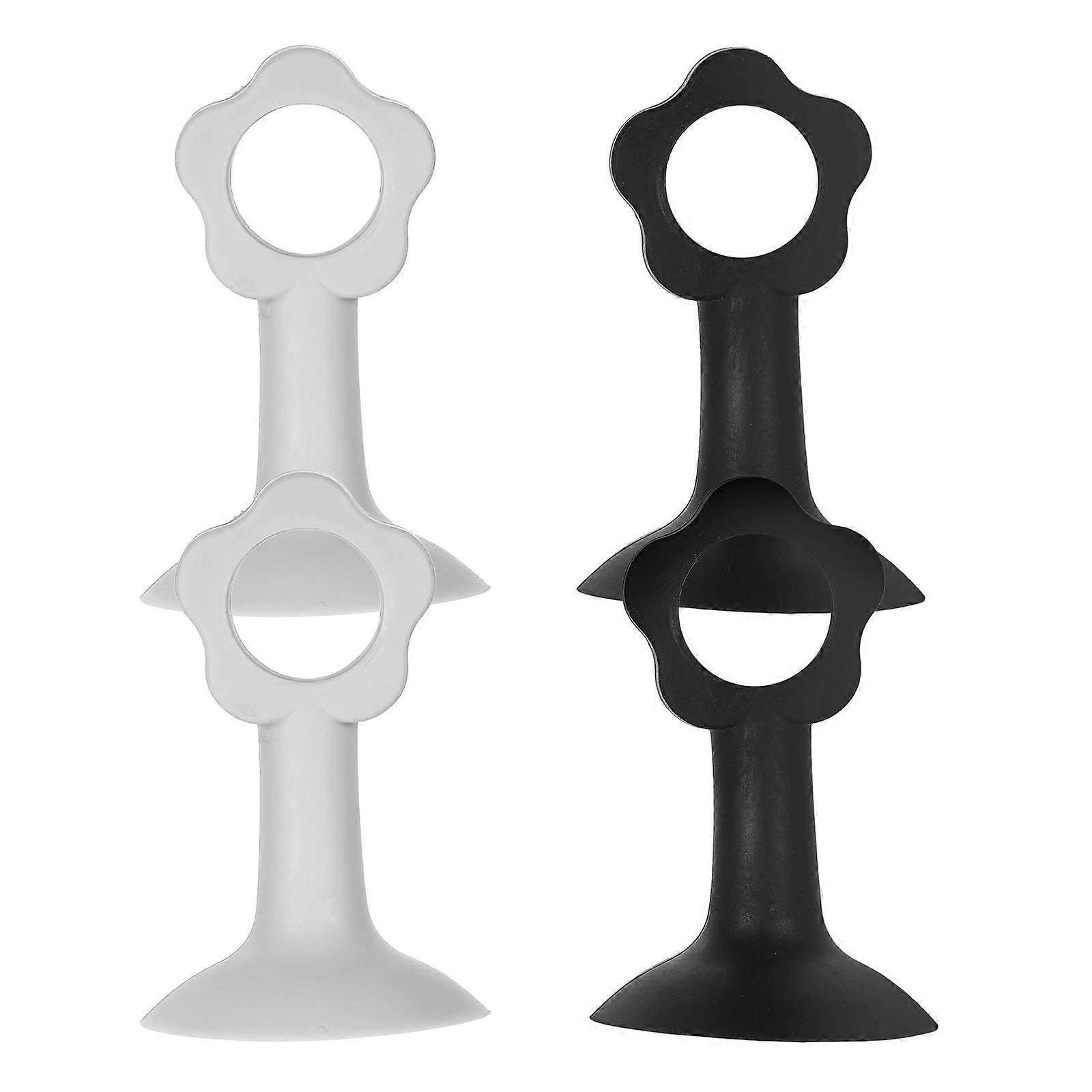 Silicone Door Handle Wall Protectors 4pcs Noise Reducing Door Bumpers with Suction Cup for Home, Flexible & Elastic to Prevent Wall Damage