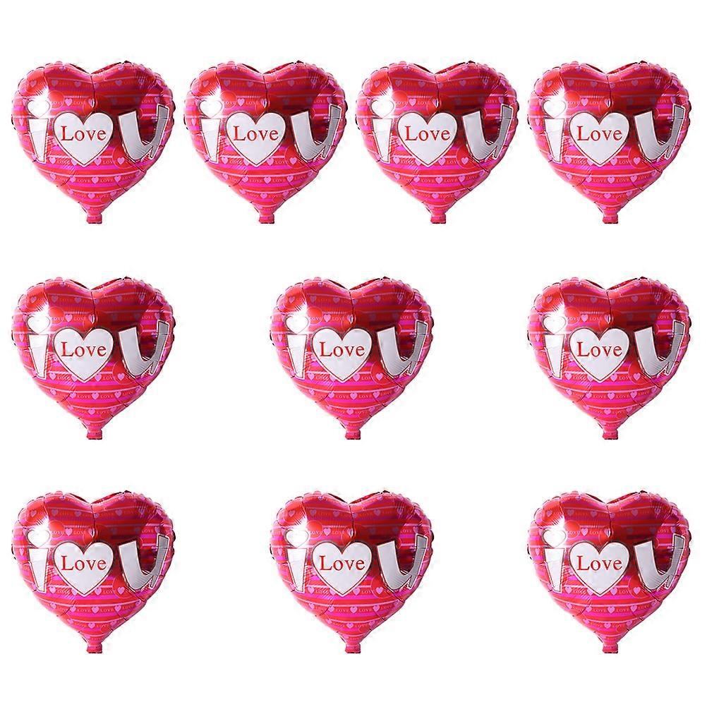 Festive Atmosphere Creation Heart Shaped Balloons Theme Parties Red 10Pcs