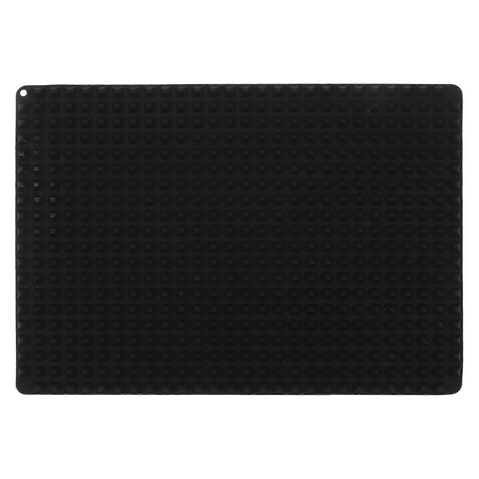 Silicone Bbq Mats For Gas Grill Nonstick Surface Heat Resistant 40.00X28.00X0.50CM Pyramid Structure 1Set
