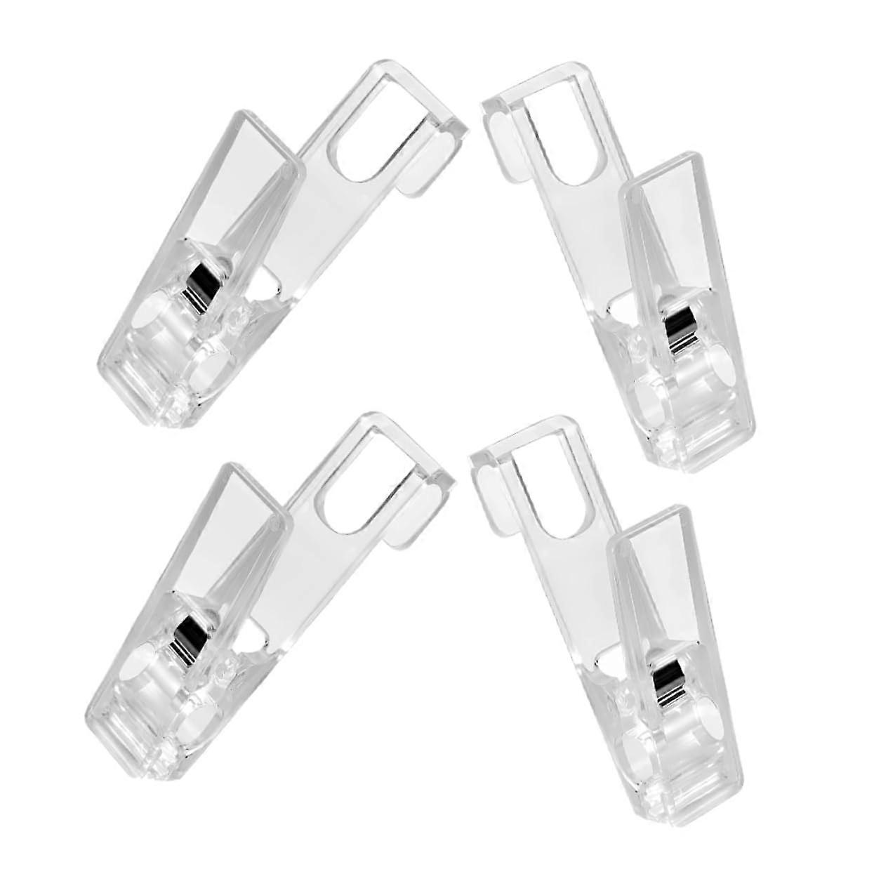 Clothes Hanger with Plastic Clips 4 Pieces Rotating Multi-Purpose