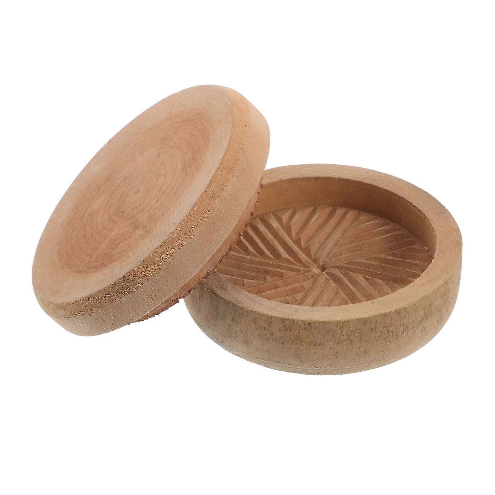 Manual Thresher Wooden Grain Grinder For Home Use Square Shape Beige 9.80X9.80X4.00CM Shelling Bran Removal 1Pack