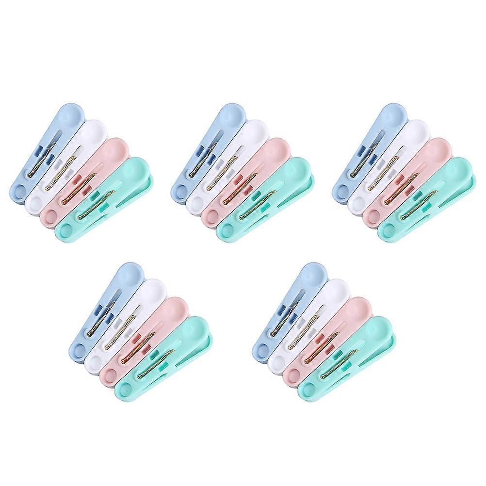 Laundry Clips White Plastic Clothes Pegs Indoor Use Non-Slip 100Pcs