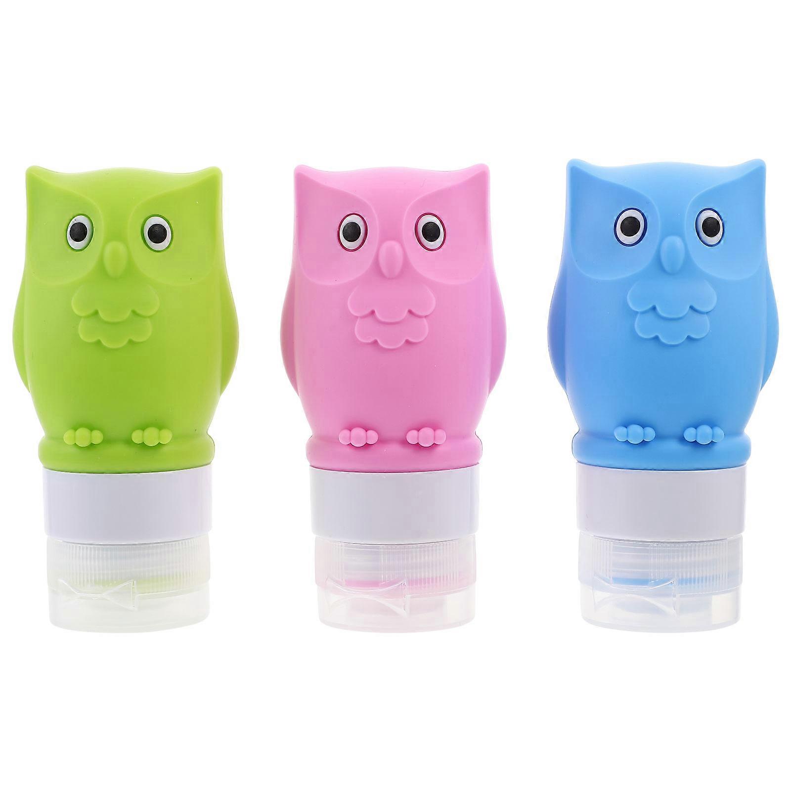 Travel Size Bottle Silicone Dispensing Bottles Refillable Cosmetic Containers Leak-Proof 3Set