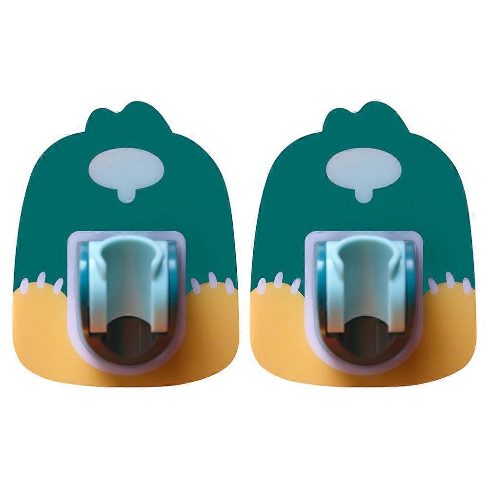 Removable Shower Holder Shower Stand Support Universal Design Load Bearing Green 12.00X9.50X4.00CM 2Pcs