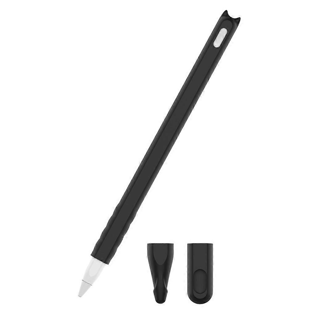 3 Pcs Silicone Stylus Pen Protective Case Holder Nib Cover Black (Includes 1 Stylus Pen Cover, 1 Round Nib Cover, and 1 Nib Cover)
