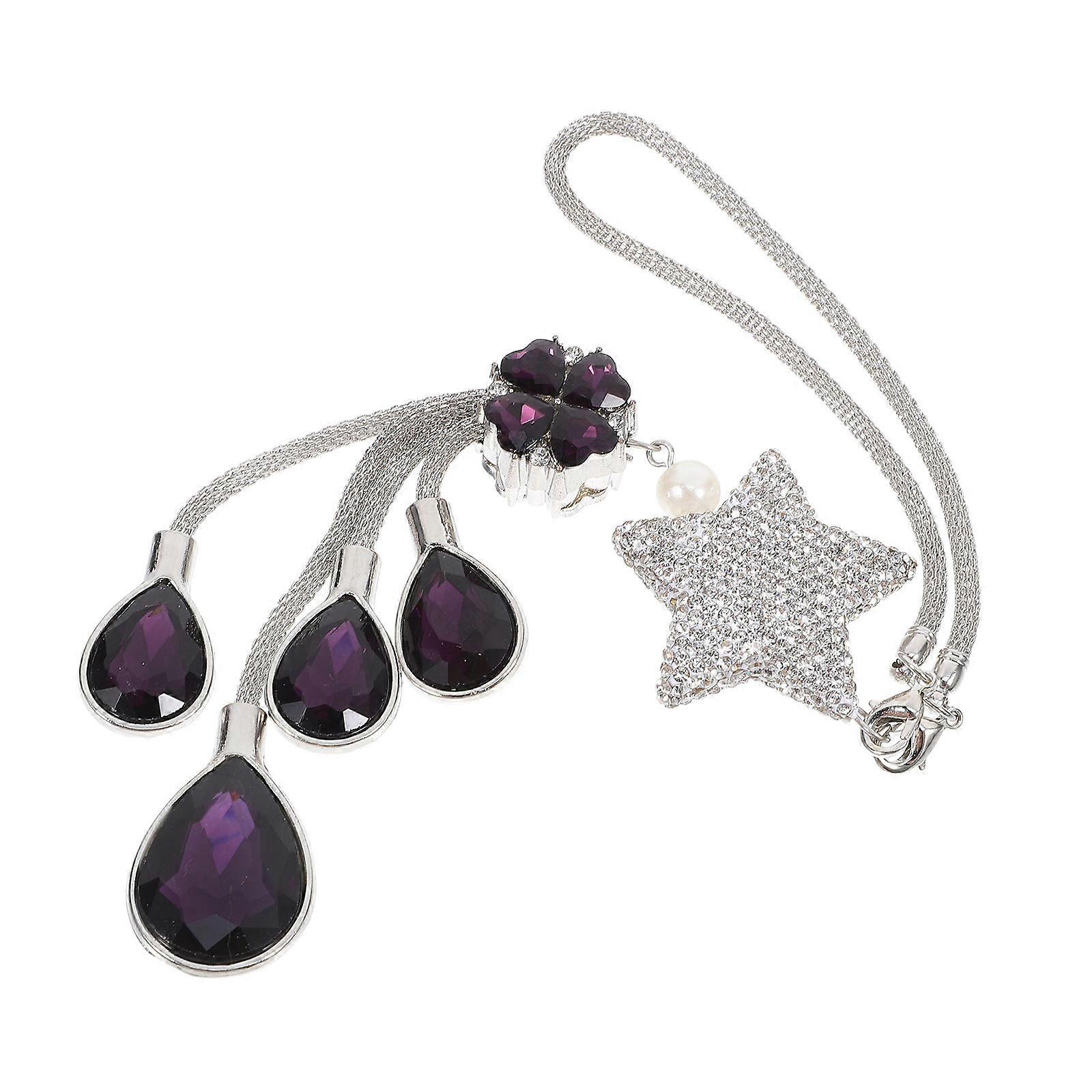 Elegant Rhinestone Ball Metal Car Rearview Mirror Pendant Charm for Interior Decoration Stylish Dashboard Hanging Ornament Durable Design Easy to