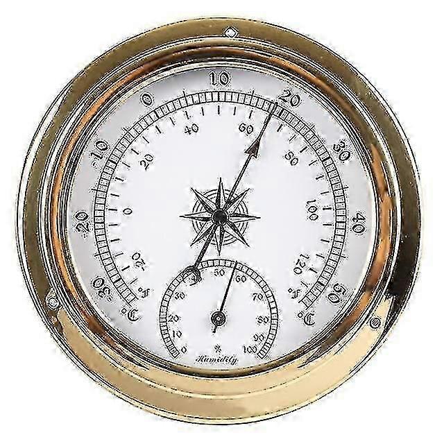 145Mm wall mounted thermometer hygrometer barometer tidal clock weather station r9uf